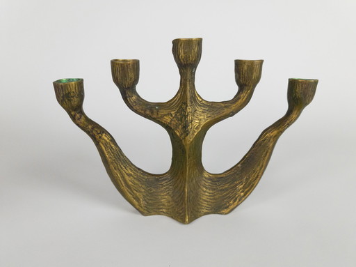 Brutalist - Horst Dalbeck - bronze - candlestick - Germany - 1950-1970