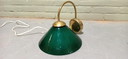 Vintage glass cone shape wall lamp, green