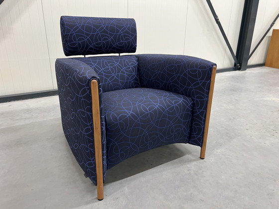 Image 1 of Leolux Goncharov fauteuil Maze Fabric Blue