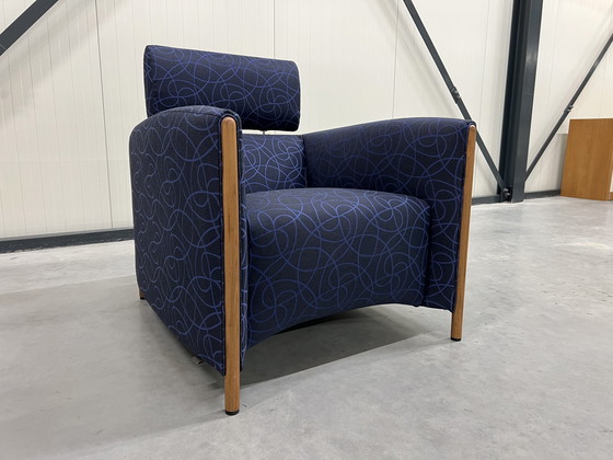 Image 1 of Leolux Goncharov fauteuil Maze Fabric Blue