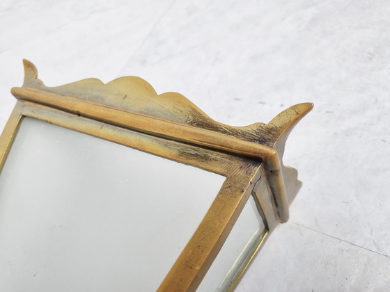 Image 1 of 7 lampade da parete vintage in bronzo, anni '60