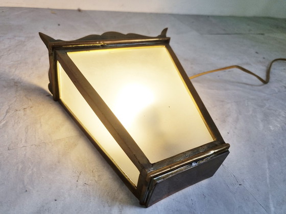 Image 1 of 7 lampade da parete vintage in bronzo, anni '60