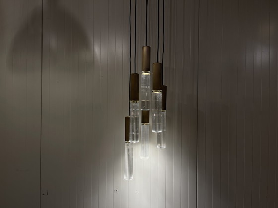 Image 1 of J. Adams & Co Flume Drop Pendant Light Cluster - lamp