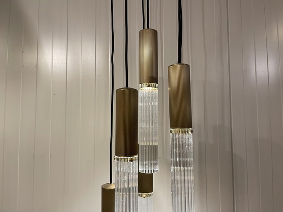 Image 1 of J. Adams & Co Flume Drop Pendant Light Cluster - lamp