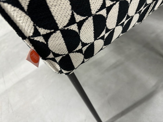 Image 1 of 6 Jess Design Forward dining room chair black and white fabric