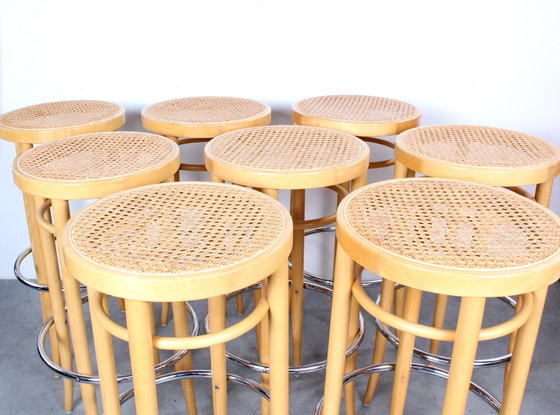 Image 1 of 8x Thonet 204 RH bar stools