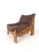 Vintage brutalist armchair Maison Regain