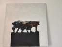 Hans Leijerzapf "Happy triplets on green" oil painting