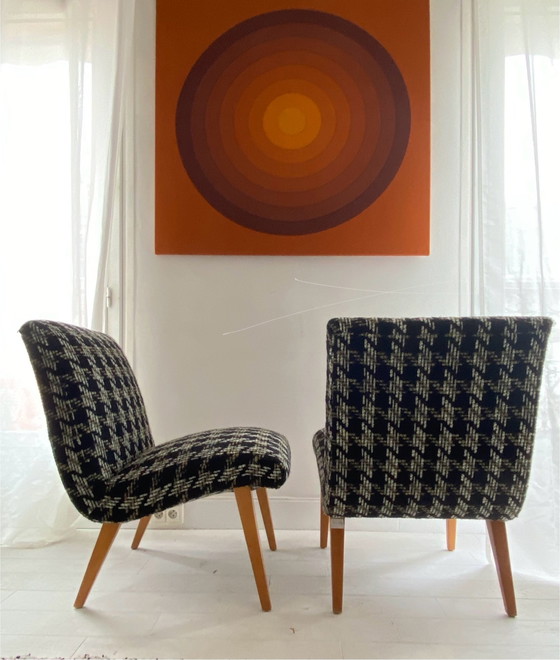 Image 1 of 2x Knoll 'Vostra' cocktail chairs by Jens Risom, set