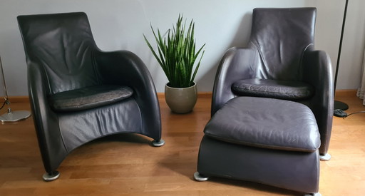 2 x fauteuil Montis by Gerard van den Berg, 1x pouf #prix réduit#.