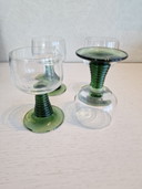 4x Vintage glass