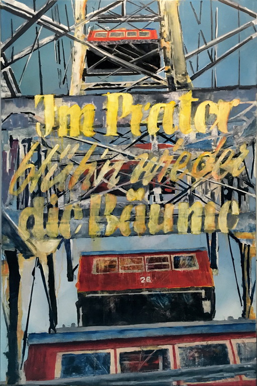 Karin Sommen - Im Prater blüh'n wieder die Bäume – schilderijen tekeningen, Canvas