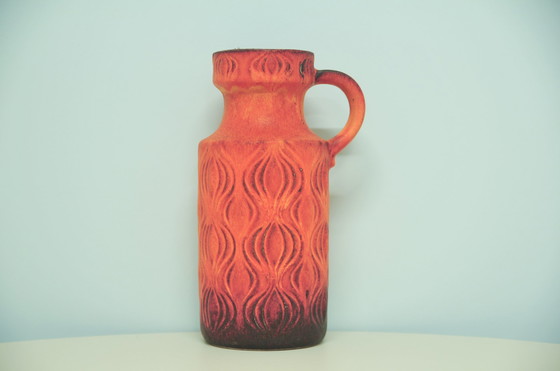 Image 1 of orange 'Amsterdammer' West Germany vase