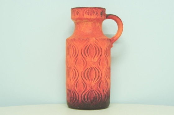 Image 1 of orange 'Amsterdammer' West Germany vase