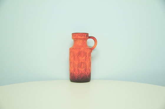 Image 1 of orange 'Amsterdammer' West Germany vase