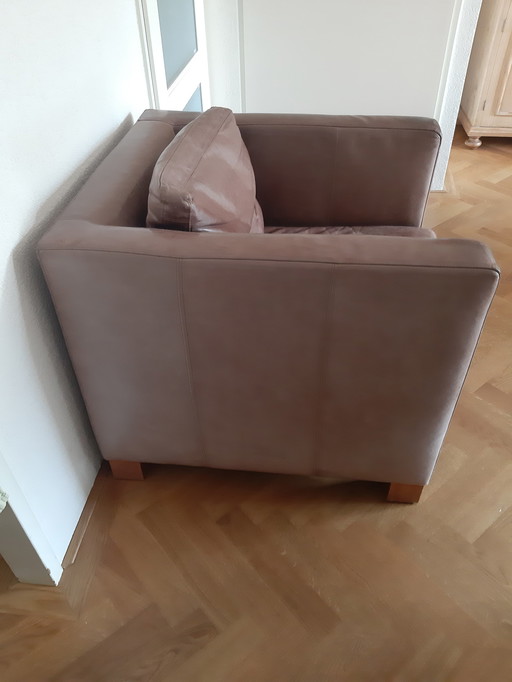 2x Lederland armchairs