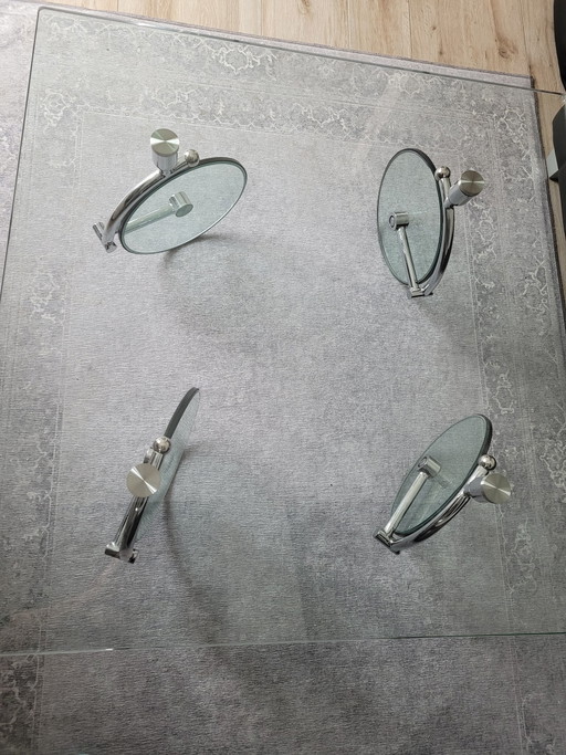 Postmodern coffee table – Fontana Arte, salontafels, Glass, rvs (photo 2 of 5)