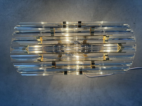 Image 1 of Large Venini triedri ceiling lamp