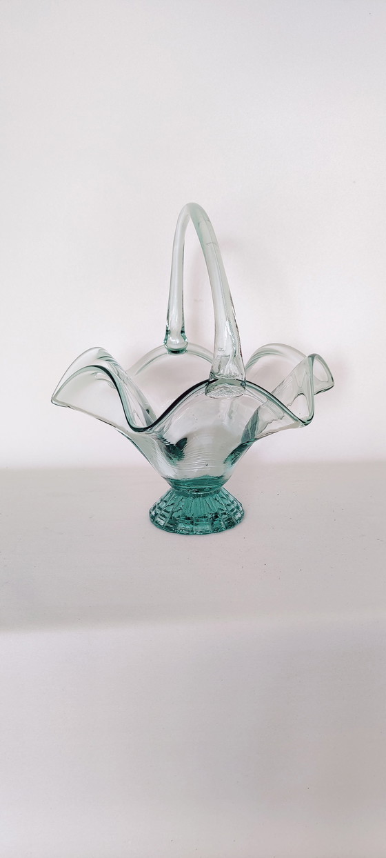 Image 1 of Vintage glass basket
