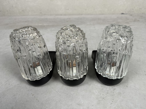 3x vintage wall lamp Hoffmeister-Leuchten