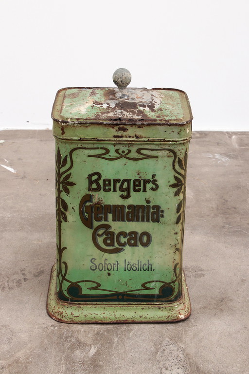 Contenitore per cacao vintage Berger's Germania, 1900-1930