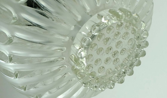 Image 1 of mid century pendant lamp bubble glass satin glass 1960s