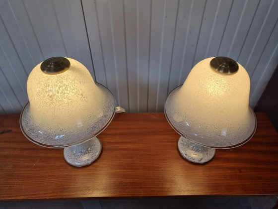 Image 1 of 2x Doria lampe de table en verre, set