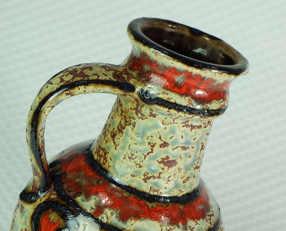 Image 1 of 1960's VASE u-keramik model 1809/18 exceptional glaze and colors