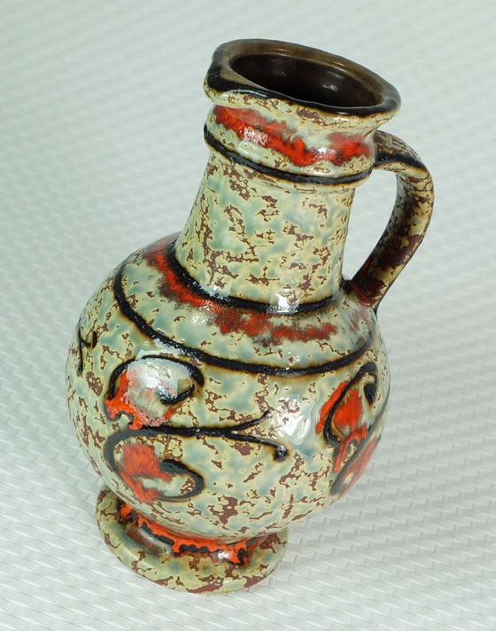 Image 1 of 1960's VASE u-keramik model 1809/18 exceptional glaze and colors