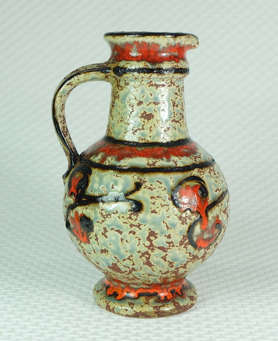 Image 1 of 1960's VASE u-keramik model 1809/18 exceptional glaze and colors