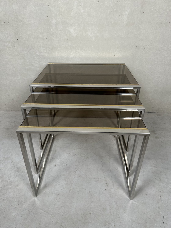 Image 1 of Hollywood Regency nesting tables