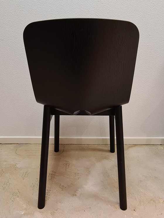 Image 1 of 4x WOUD Mono Dining Chair Black Solid Oak