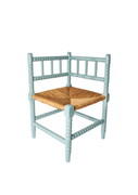 Bobbin corner chair blue