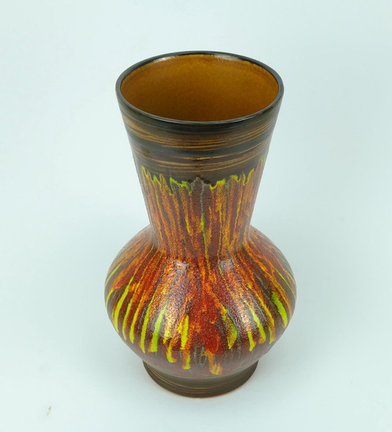 Image 1 of french 1970s ceramic vase st. clement model 9090 lava glaze