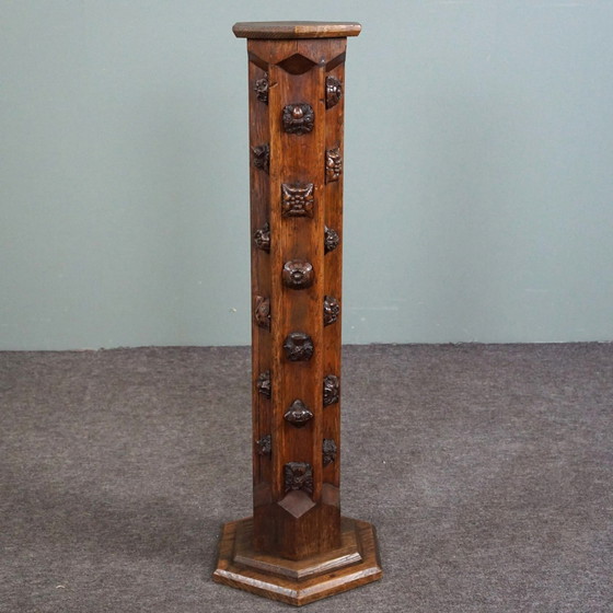 Image 1 of Wooden decorative pedestal, plant column/ pillar