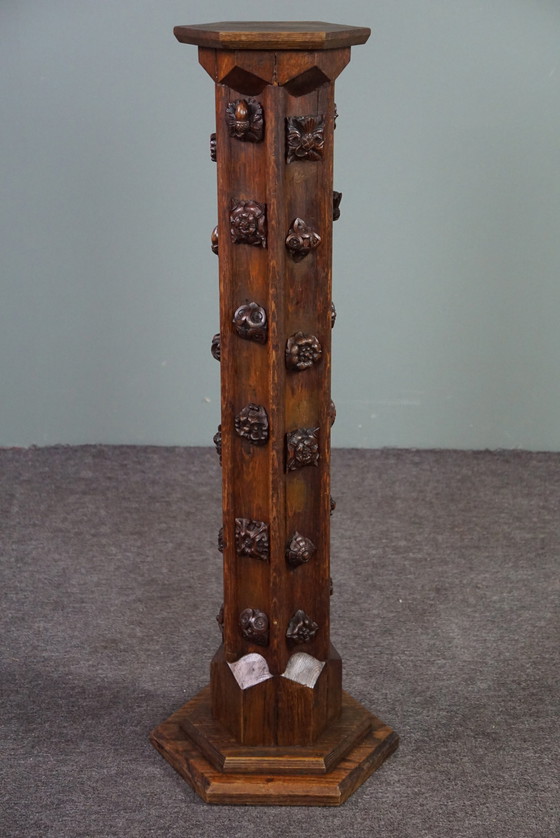 Image 1 of Wooden decorative pedestal, plant column/ pillar