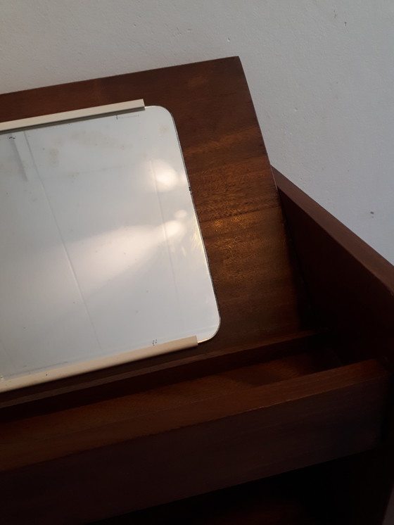 Image 1 of vintage bedside table with mirror