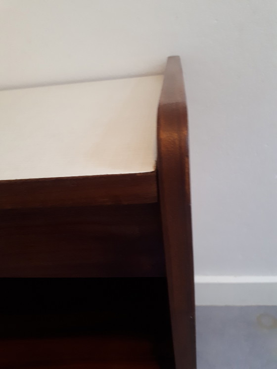 Image 1 of vintage bedside table with mirror