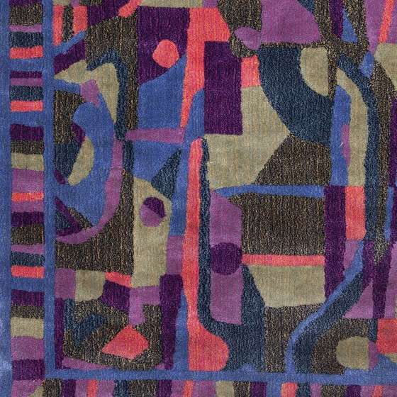 Image 1 of 1990 Magnifique tapis de Giorgetto Giugiaro pour Paracchi. Pure laine. Fabriqué en Italie