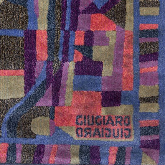 Image 1 of 1990s Gorgeous Rug by Giorgetto Giugiaro for Paracchi. Pure wool. Made in Italy