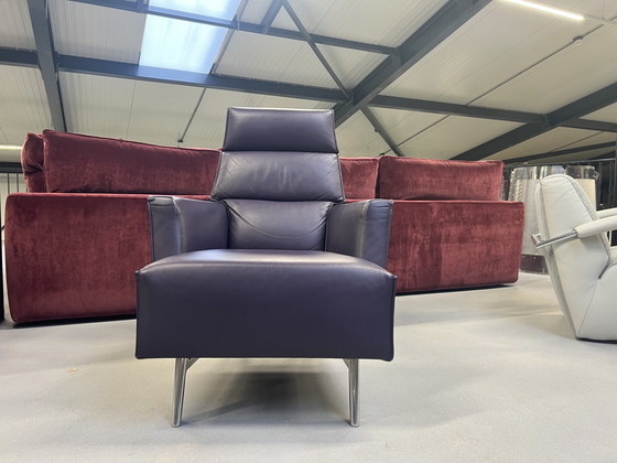 Image 1 of Design On Stock Solo Armchair purple leather