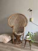 Vintage wicker peacock chair