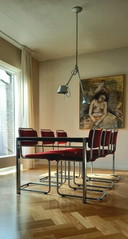 Artifort by Claire Bataille dining table with 6 Gispen chairs