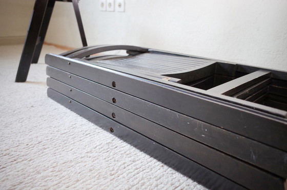 Image 1 of 5x Chaises pliantes vintage laquées noir Chaises