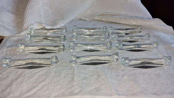 Image 1 of 12x Art Deco crystal knife rests