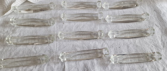 Image 1 of 12x Art Deco crystal knife rests