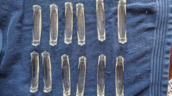 Image 1 of 12x Art Deco crystal knife rests