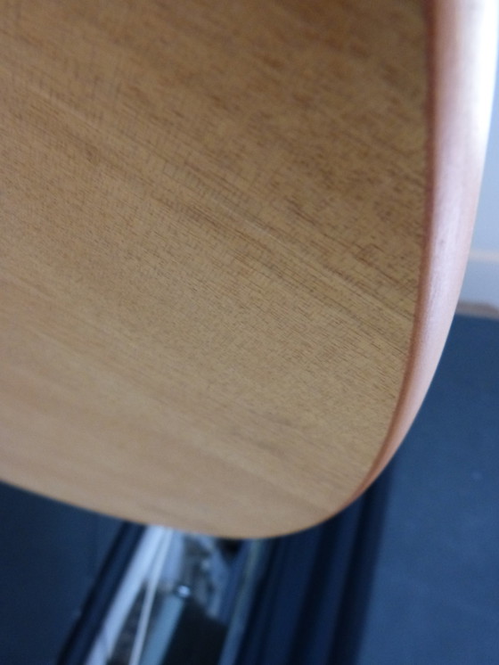 Image 1 of Oval ash wooden coffee or side table, Denmark