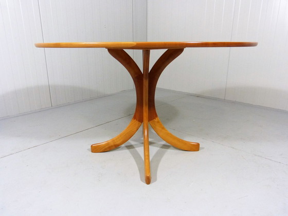 Image 1 of Oval ash wooden coffee or side table, Denmark