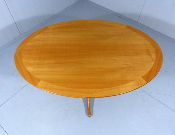 Image 1 of Oval ash wooden coffee or side table, Denmark